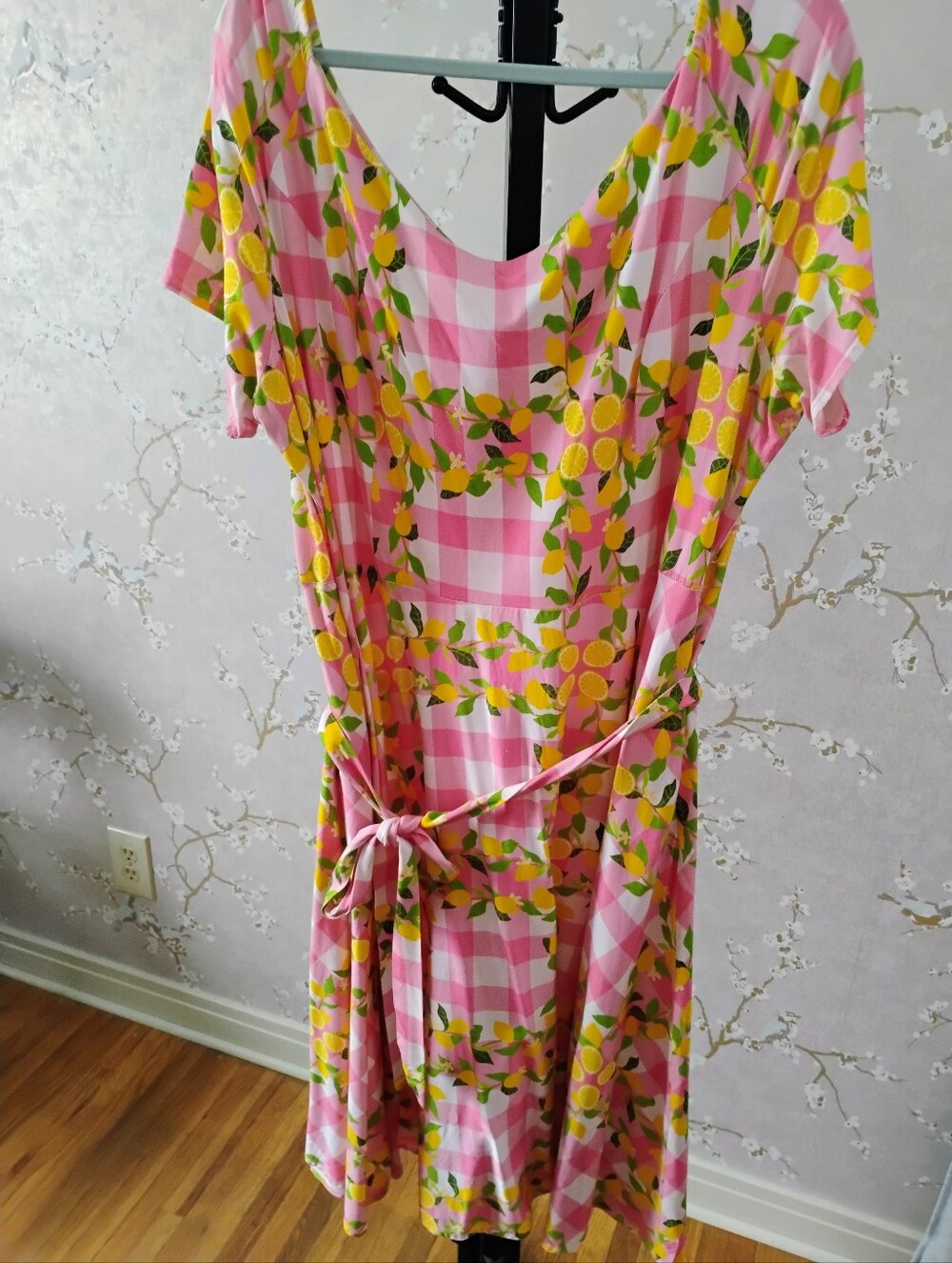 Miss Lulo Pink And White Lemon Print